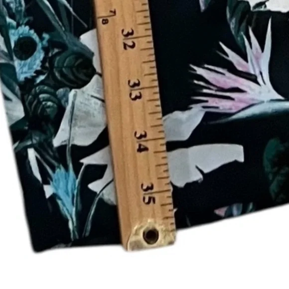 Banana Republic Silky Tropical Floral Navy Blue Pink Avery Pants Sz 4 NWT - Picture 12 of 12